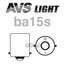 Купить ЛАМПА VEGAS 12V P21W (BA15S) RED КРАСНАЯ ИЗ 10ШТ (AVS) A78180S